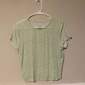green flower t-shirt